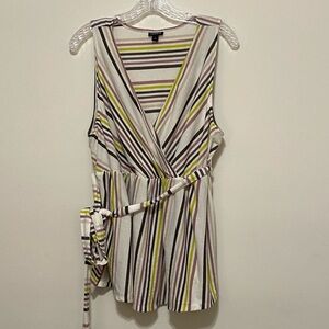 Torrid Striped Surplice Tunic Plus size